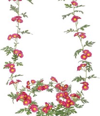 2 Pcs Silk Wildflower Garland Spring Daisies Flowers Garland Outdoor Rose Red