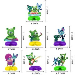 Gummy Bear and friends Honeycomb Centerpieces Table Toppers Decor Birthday Party