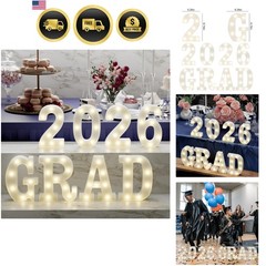 Graduation Decorations 2026 LED Marquee Letters Party Decor for Class Celebra…