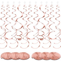 36 Pcs Hanging Swirl Party Decorations Plastic Streamer Swirls Birthday Set