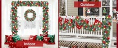 Timer – 9Ft by 10 Inch Prelit Christmas Garland with 50 Colorful Lights, Thick