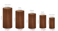 Afoloa 1Set Spandex Pillar Covers For Metal Cylinder Pedestal Stands – 5 Pieces