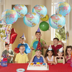 10 Pieces World Map Paper Lanterns 10 Inch Paper Globes Lanterns Map Classroom L