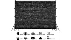 YYNXSY 10X8FT Black Brick Wall Background Photography Props Brick Birthday Pa…