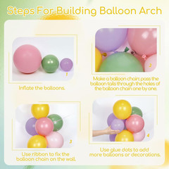 131-Piece Wildflower Balloon Arch Kit for Baby Shower Party Decorations