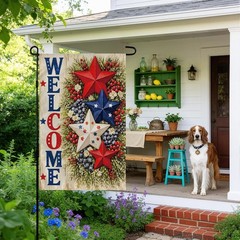 4th of July Decorations Garden Flag Double Sided Patriotic Banner
