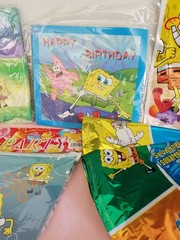 NIP Spongebob Birthday Party Supplies For 10 People 115 pcs.