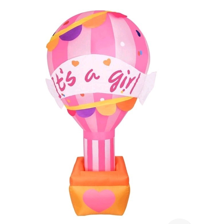 «It’s a Girl» New Baby Balloon Inflatable Baby Shower LED Decoration Reveal 10ft