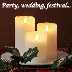 Flameless Candles with Remote, Battery Operated Wax LED Flickering Candles – …