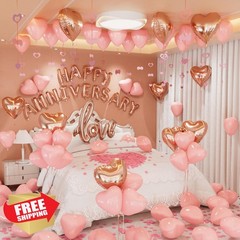 Adeyoo Rose Gold Anniversary Decorations Set