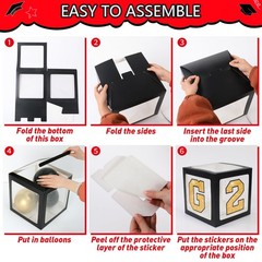 Graduation Decorations 2026, Red Black Graduation Party Decorations 123pcs Ba…