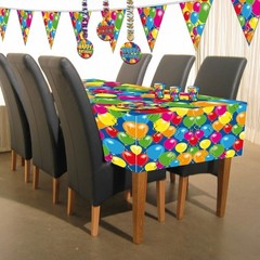 Folat 04593 Table Cloth Balloons-130×180 cm, Multi-Colored