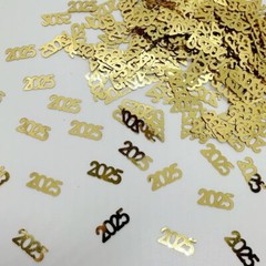 Gold 2025 Confetti Year 2025 Glitter Metallic Retail Pack #7642 QS0