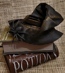 Animated Moving Talking Light-Up Witch Hat on Potion Books Halloween Decor NEW