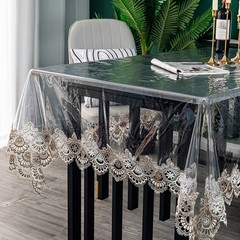 Jeloris Clear PVC Waterproof Rectangle Tablecloth – Vinyl Table Cover