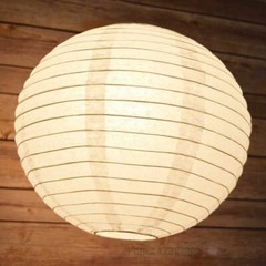BULK PACK (25) 12″ White Round Paper Lanterns, Even Ribbing, Hanging Decoration