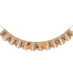 Fall In Love Banner Sign Garland for Thanksgiving Fall Autumn Wedding Party