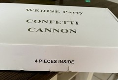 WERISE Party Confetti Cannon Set, 4 Blue Pieces, Gender Reveal, All Occasions
