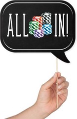 Fun Las Vegas Photo Booth Props Set – 41pcs with Glittery Sign for Game Nights