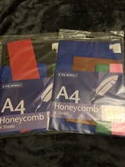 Honeycomb Tissue A4 Colourful Paper Christmas Crafting Card Making X2 Vintage