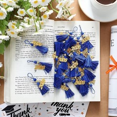 Versatile 60 Pack 2.4in Blue Graduation Tassels with 2026 Charm – Perfect Decor