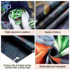 Halloween Witch Door Cover Large with Rope Door