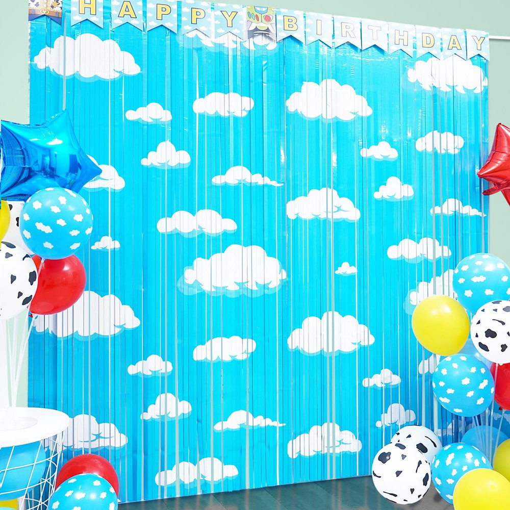 Cartoon Toy Inspired Story Birthday Party Decoration, 2 Pack Story Party Photo B