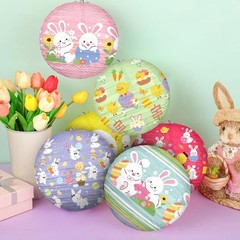 Pastel Bunny Paper Lanterns – 12 Pcs 8-Inch Decorations for Easter Gatherings