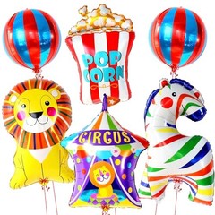 , Circus Balloons for Carnival Decorations – Pack of 6 | Carnival Balloons for