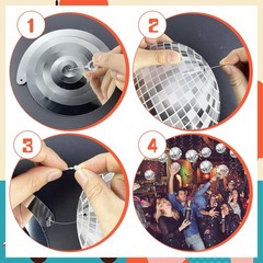 54 Pieces Disco Party Decorations Disco Ball Hanging Swirls 70s Party Hanging…