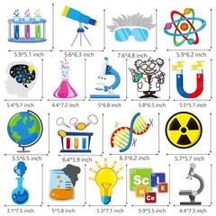Science Birthday Party Decorations 18Pcs Science Theme Centerpiece Sticks for Ta
