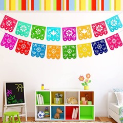 Fiesta Party Decorations Banner, Mexican Party Decorations Banner, Felt Papel…