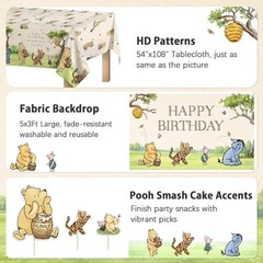 149-Piece Winnie Bear Birthday Decorations Kit for Magical Celebrations