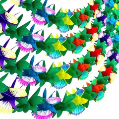 FUTUREPLUSX 4PCS Tropical Hawaiian Garland Luau Party 4 pack, Medium
