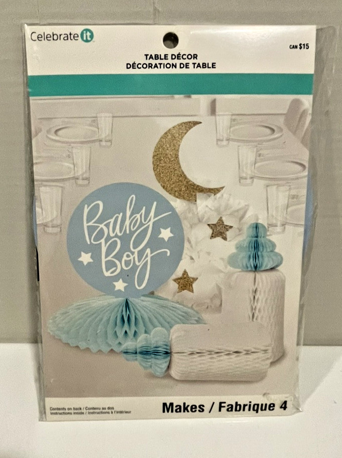 Honeycomb Baby Boy Shower Table Decor Celebrate It