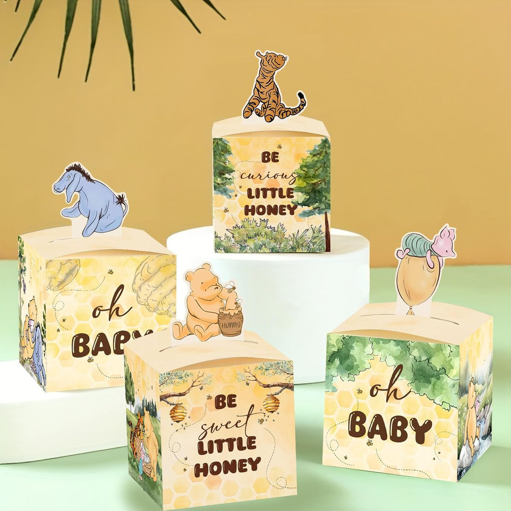 24pcs Winnie Baby Shower Decorations, Pooh Party Decorations, Baby Shower Tab…