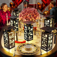 6 Pcs Graduation Table Centerpieces Boxes Class of 2026 Graduation Paper Lantern
