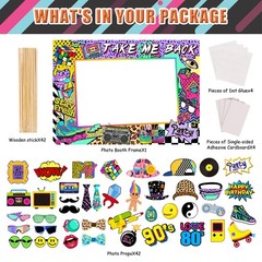 90s Themed Party Decorations for Adults, 1990s Throwback Multi Color