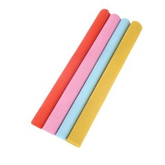 3 PCS Crepe Paper Streamers White Yellow Red 10 Inch x 8 Ft Room Party Decor