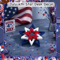 4Th of July Patriotic Decorations Set, Red White Blue Star Table Decorations, In