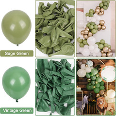 Sage Green Balloons 129Pcs Different Sizes 18 12 10 5 Inch, Olive Green Latex Ba