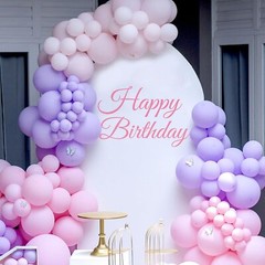 Happy Birthday Sign for Backdrop Decal Sign, Pink Happy Birthday Party Decal …