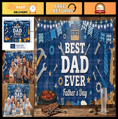 Large Father’s Day Banner 70.9×45.3in – Photo Backdrop for Indoor/Outdoor Decor