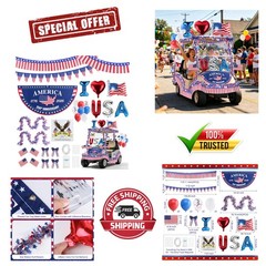 Transform Your Golf Cart with This 250th Anniversary Patriotic Decoration Set