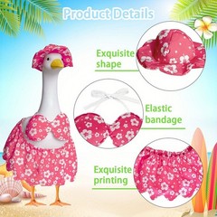 Charming Hawaiian Goose Costume Perfect For Outdoor Decor for Summer Gardens