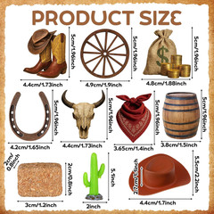 40 Pcs Western Themed Party Decorations- Cowboy Table Centerpieces, Lucky Horses