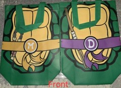 Turtles Themed Happy Birthday 8×6 Ft. Banner With 2 Turtle Bags