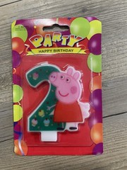 2nd Birthday Peppa Pig Cake Candle – Kids Party Decorations – Fast Shipping!