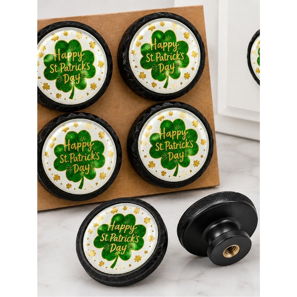 St. Patrick’s Day Shamrock Cabinet Knobs Set of 4