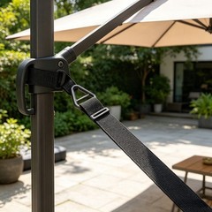 Stabilize Your Outdoor Umbrella with Adjustable Ratchet Strap 17-275 cm